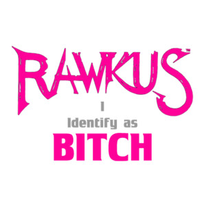 I Identify as BITCH - Hot Pink - Crop Top 2 Design