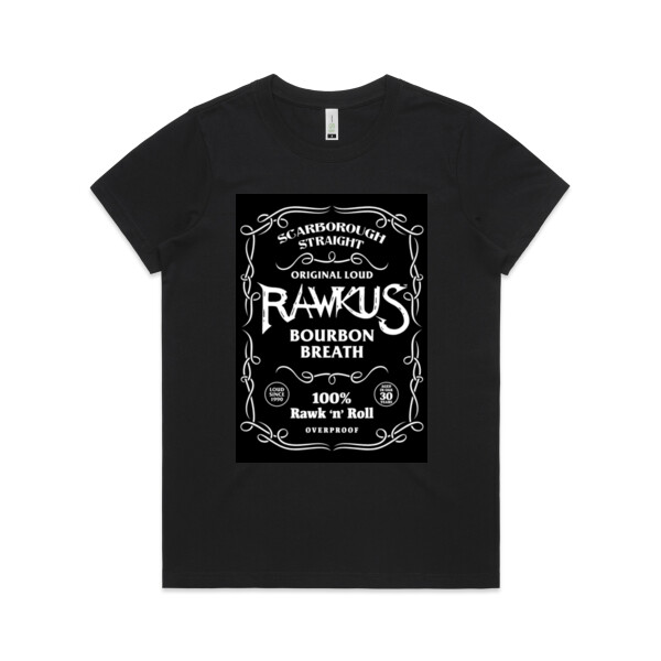 2023 Ladies Original Rawkus Bourbon - Loud or Nothin Back Slogan All White Thumbnail